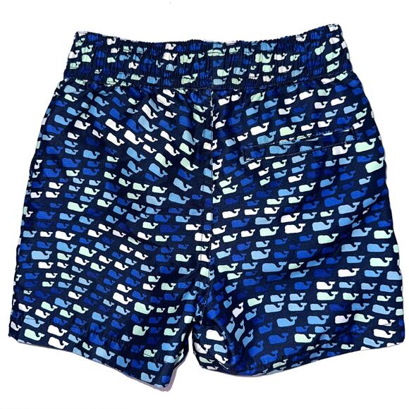 Vineyard Vines Target Boys Blue Whale Print Swim Trunks Size 2T - Picture 7 of 11